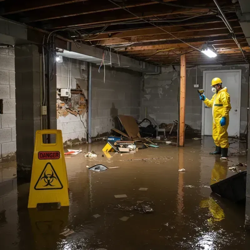 Flooded Basement Electrical Hazard in Mars Hill, NC Property